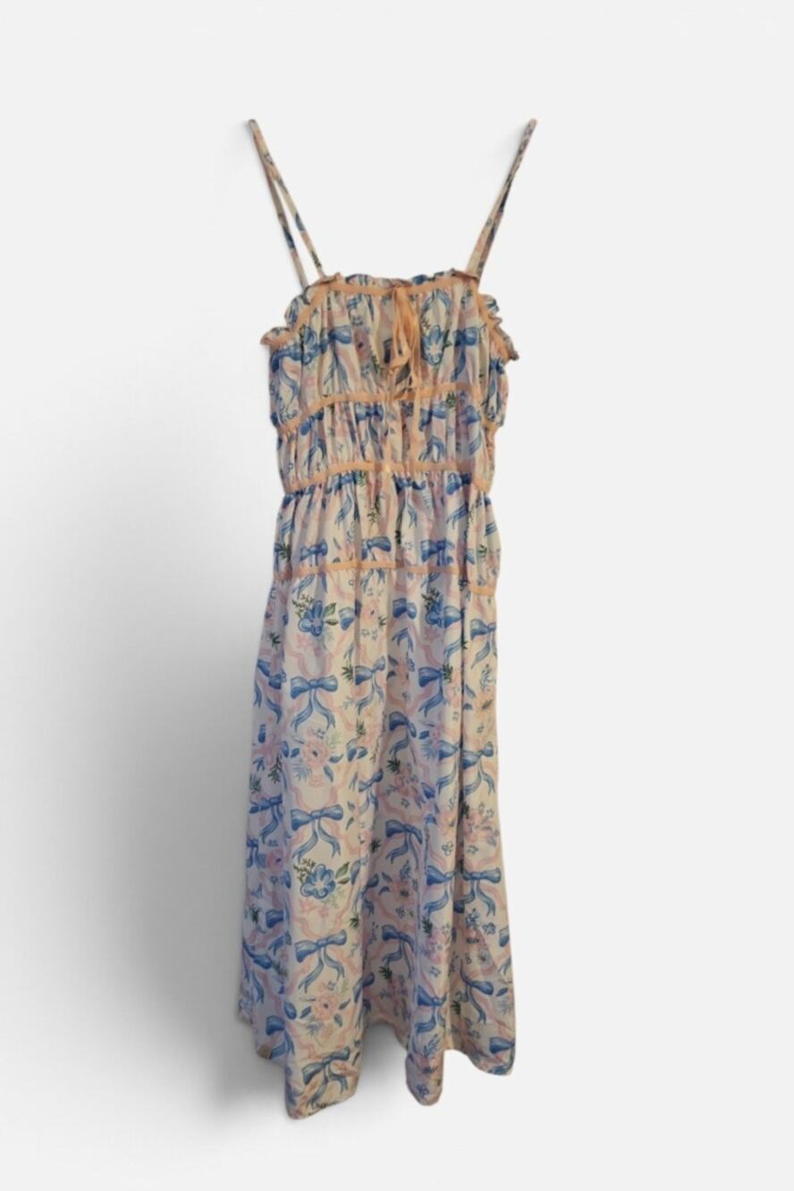 Simply Southern Boho Floral Bow Maxi Dress